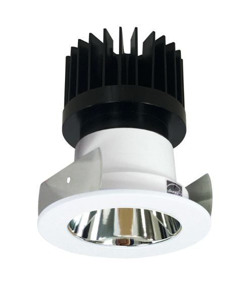 Nora Lighting NIOB-2RNDC50XCMPW/HL 2" Iolite LED Round Reflector, 1500lm/2000lm/2500lm (varies by housing), 5000K, Specular Clear Reflector / Matte Powder White Flange