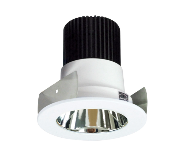 Nora Lighting NIOB-2RNDCCDXCMPW 2" Iolite LED Round Reflector, 800lm / 14W, Comfort Dim, Specular Clear Reflector / Matte Powder White Flange