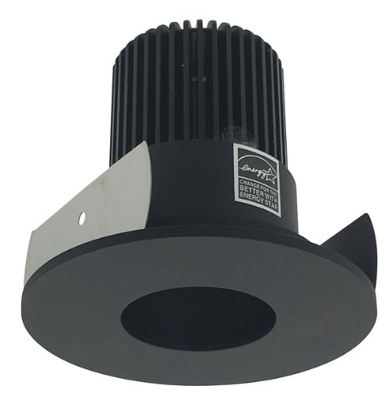 Nora Lighting NIOB-2RPH40QBB 2" Iolite LED Round Pinhole, 10-Degree Optic, 850lm / 12W, 4000K Color Temperature, Black Pinhole / Black Flange Finish