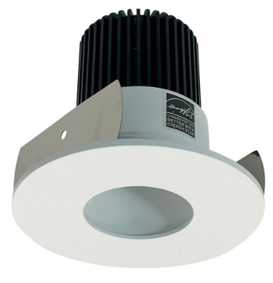 Nora Lighting NIOB-2RPH40QMPW 2" Iolite LED Round Pinhole, 10-Degree Optic, 850lm / 12W, 4000K Color Temperature, Matte Powder White Pinhole / Flange Finish