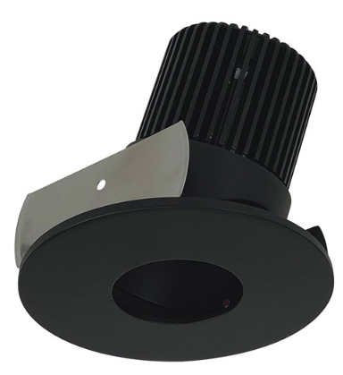 Nora Lighting NIOB-2RPHA35QBB 2" Iolite LED Round Adjustable Pinhole, 10-Degree Optic, 850lm / 12W, 3500K Color Temperature, Black Pinhole / Black Flange Finish