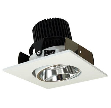 Nora Lighting NIOB-2SC30XCMPW/10 2 Inch Iolite LED Square Adjustable Cone Reflector, 1000lm / 14W, 3000K, Specular Clear Reflector / Matte Powder White Flange