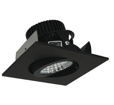 Nora Lighting NIOB-2SG35QBB 2 Inch Iolite LED Square Adjustable Gimbal, 10-Degree Optic, 850lm / 12W, 3500K, Black Finish
