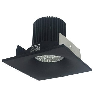 Nora Lighting NIOB-2SNB27QBB 2 Inch Iolite LED Square Bullnose, 10-Degree Optic, 850lm / 12W, 2700K, Black Finish