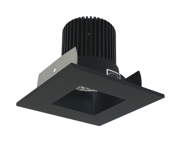 Nora Lighting NIOB-2SNDSQ30QBB 2" Iolite LED Square Reflector with Square Aperture, 10-Degree Optic, 850lm / 12W, 3000K, Black Reflector / Black Flange
