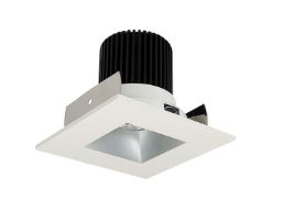 Nora Lighting NIOB-2SNDSQ30QHZMPW 2" Iolite LED Square Reflector with Square Aperture, 10-Degree Optic, 850lm / 12W, 3000K, Haze Reflector / Matte Powder White Flange