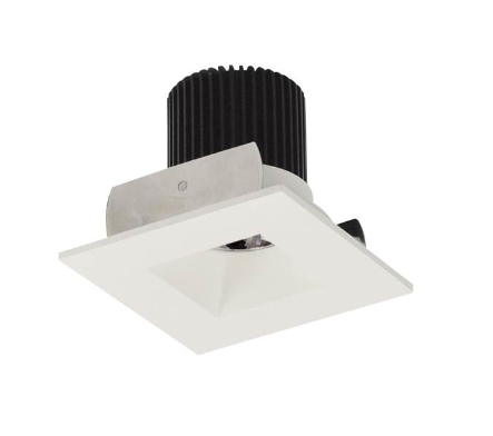Nora Lighting NIOB-2SNDSQ30QWW 2" Iolite LED Square Reflector with Square Aperture, 10-Degree Optic, 850lm / 12W, 3000K, White Reflector / White Flange