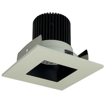 Nora Lighting NIOB-2SNDSQ40QBW 2 Inch Iolite LED Square Reflector with Square Aperture, 10-Degree Optic, 850lm / 12W, 4000K, Black Reflector / White Flange