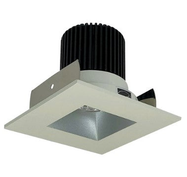 Nora Lighting NIOB-2SNDSQ40QHW 2 Inch Iolite LED Square Reflector with Square Aperture, 10-Degree Optic, 850lm / 12W, 4000K, Haze Reflector / White Flange