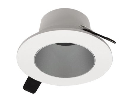 Nora Lighting NIOC-2RNDCHW 2" Iolite Can-less Round Downlight Trim, Haze Reflector/White Flange