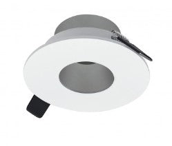 Nora Lighting NIOC-2RPHHZMPW 2" Iolite Can-less Round Pinhole Trim, Haze Pinhole / Matte Powder White Flange