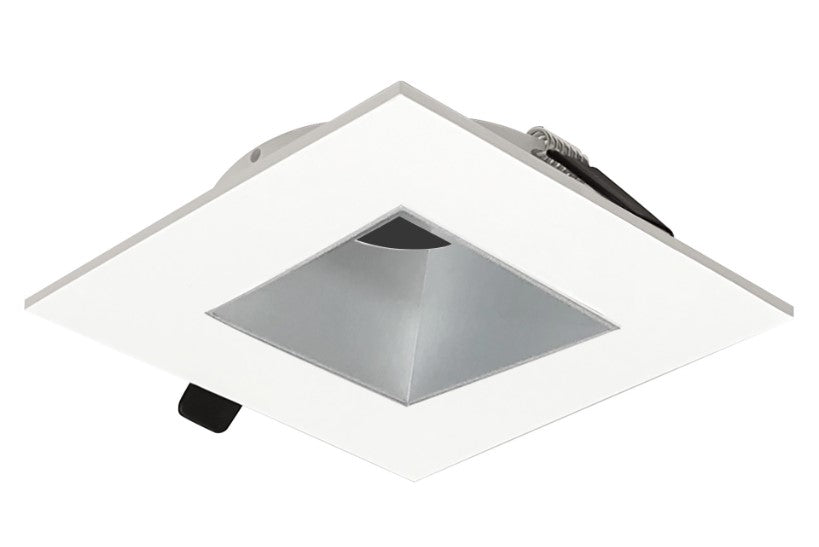 Nora Lighting NIOC-2SNDSQHW 2" Iolite Can-less Square Downlight Trim, Haze Reflector/White Flange