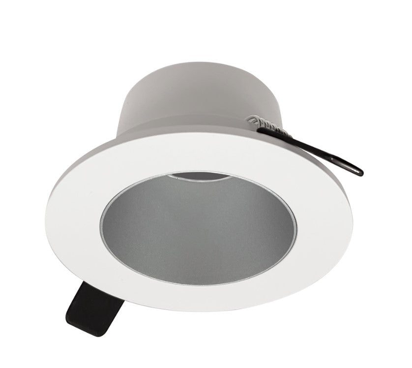 Nora Lighting NIOC-4RNDCHW 4" Iolite Can-less Round Downlight Trim, Haze Reflector/ White Flange