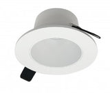 Nora Lighting NIOC-4RNDCMPW 4" Iolite Can-less Round Downlight Trim, Matte Powder White Finish