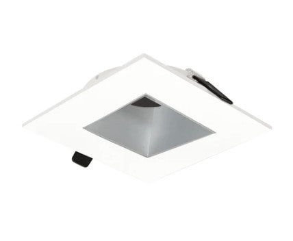 Nora Lighting NIOC-4SNDSQHW 4" Iolite Can-less Square Downlight Trim, Haze Reflector / White Flange Finish