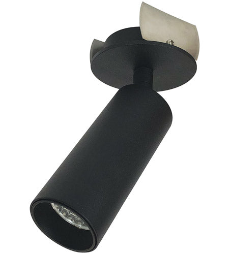 Nora Lighting NIOP-1RCY40XBB LED 2 Inch Monopoint Luminaire Ceiling Light, Round Cylinder Black Finish