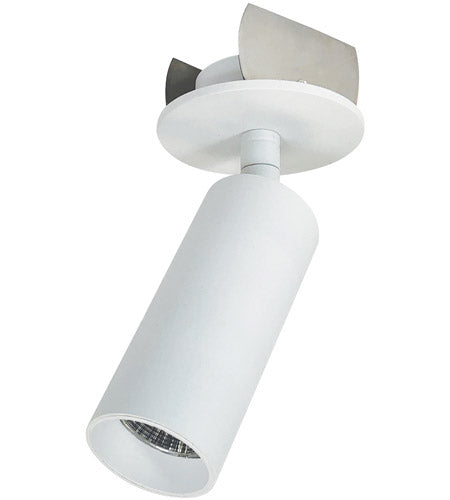 Nora Lighting NIOP-1RCY40XMPW LED 2 Inch Monopoint Luminaire Ceiling Light, Round Cylinder Matte Powder White Finish