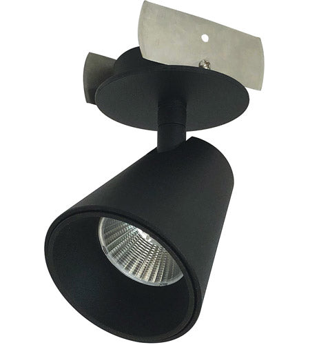 Nora Lighting NIOP-1RTC30XBB LED 3 Inch Monopoint Luminaire Ceiling Light, Round Cone Black Finish