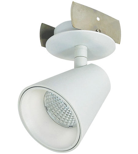 Nora Lighting NIOP-1RTC30XMPW LED 3 Inch Monopoint Luminaire Ceiling Light, Round Cone Matte Powder White Finish