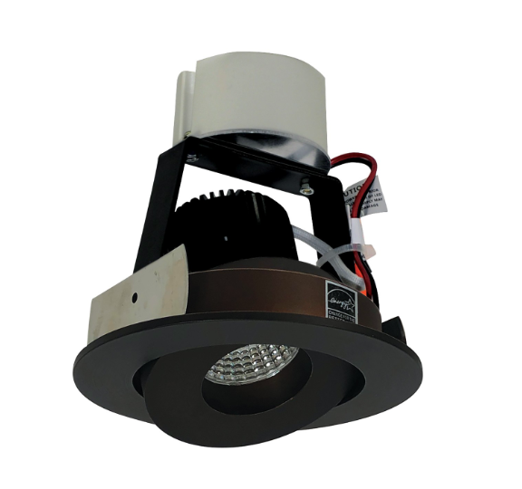 Nora Lighting NIR-4RG30XBZ/10 4" Iolite LED Round Adjustable Gimbal Retrofit, 1000lm / 12W, 3000K, Bronze Finish
