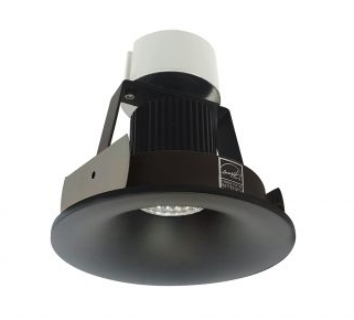 Nora Lighting NIR-4RNB50XBZ 4" Iolite LED Retrofit Round Non-Adjustable Bullnose, 800lm / 12W, 5000K Color Temperature, Bronze Finish