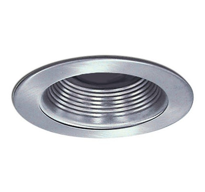 Nora Lighting NL-410N 4" Adjustable Stepped Baffle with Ring Natural Metal Adjustable Stepped Baffle - Natural Metal Ring