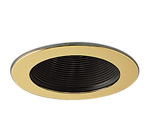 Nora Lighting NL-411B 4" Black Adjustable Stepped Baffle with Black Metal Ring
