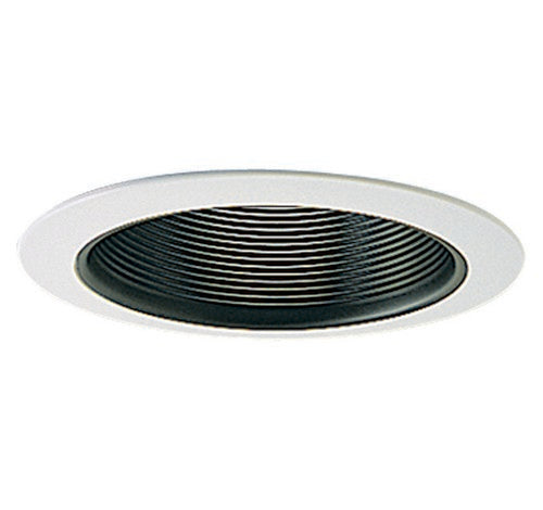 Nora Lighting NL-411B 4" Black Adjustable Stepped Baffle with Black Metal Ring