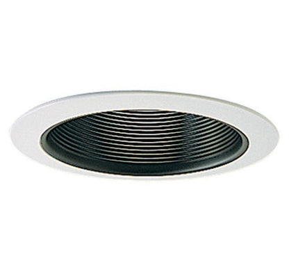 Nora Lighting NL-411B 4" Black Adjustable Stepped Baffle with Black Metal Ring