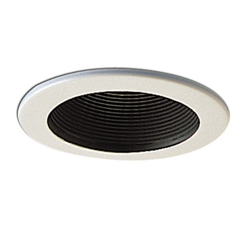 Nora Lighting NL-411B 4" Black Adjustable Stepped Baffle with Black Metal Ring