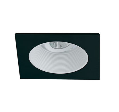 Nora Lighting NL-4810WW 4" Adjustable Stepped Baffle with Square Trim   White Adjustable Stepped Baffle - White Square Trim Finish