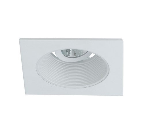 Nora Lighting NL-4810WW 4" Adjustable Stepped Baffle with Square Trim   White Adjustable Stepped Baffle - White Square Trim Finish