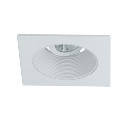 Nora Lighting NL-4810WW 4" Adjustable Stepped Baffle with Square Trim   White Adjustable Stepped Baffle - White Square Trim Finish