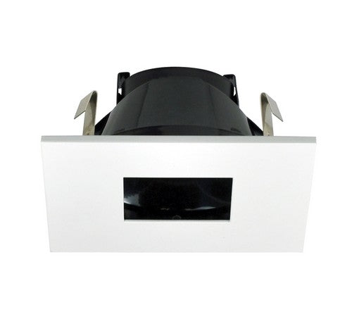 Nora Lighting NL-4855BW 4" Square with 2" Square Pinhole, Adjustable Reflector for Round housings 4" Square Trim with 2" Square Pinhole Black Reflector / White Trim