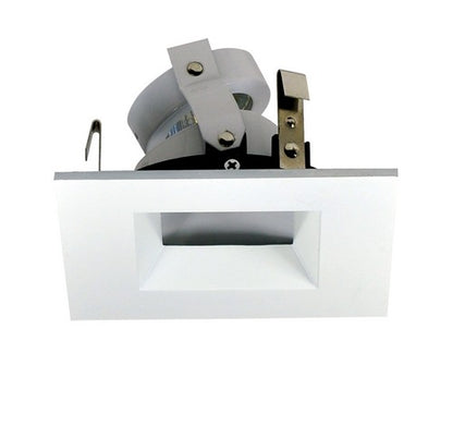 Nora Lighting NL-4857BB 4" Square Regressed, Adjustable Reflector for Round housings Black Reflector / Black Regressed / Black Trim