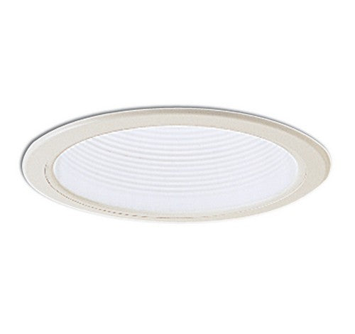 Nora Lighting NL-610 6" White Adjustable Stepped Baffle with White Plastic Ring - BuyRite Electric