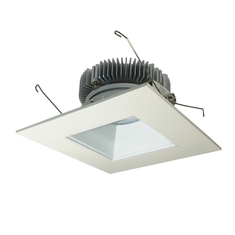 Nora Lighting NLCB2-6561527MPW 6 Inch Cobalt 22W, 2700K, Matte Powder White Finish LED High Lumen Square Reflector with Square Aperture