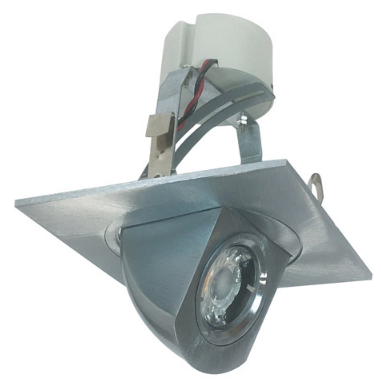 Nora Lighting NLCBC-487030XN/A 4" Cobalt Retrofit Adjustable Square Elbow, 800lm / 12W, 3000K Color Temperature, Natural Metal Finish