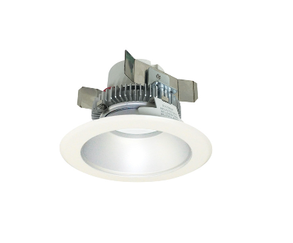 Nora Lighting NLCBC2-45127HZW/10LE4 4" Cobalt Click LED Retrofit Round Reflector, 1000lm / 12W, 2700K, 120V-277V input; Triac / ELV / 0-10V dimming, Haze Reflector / White Flange