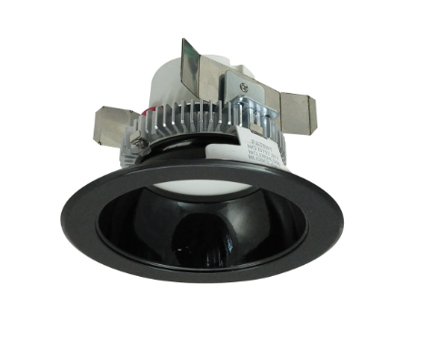 Nora Lighting NLCBC2-45135BB/A 4" Cobalt Click LED Retrofit, Round Reflector, 750lm / 10W, 3500K, Black Reflector / Black Flange