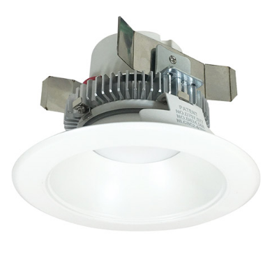 Nora Lighting NLCBC2-45135MPW/10LE4 4" Cobalt Click LED Retrofit, Round Reflector, 1000lm / 12W, 3500K Color Temperature, Matte Powder White Reflector / Flange Finish, 120V-277V input Triac / ELV / 0-10V dimming