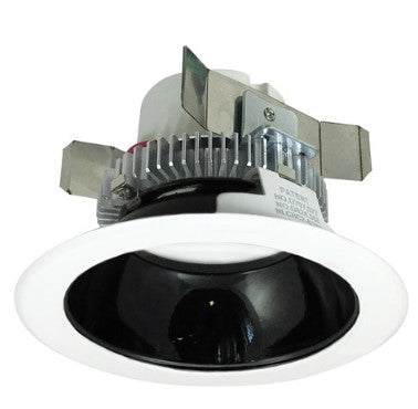 Nora Lighting NLCBC2-45140BW/ALE4 4 Inch Cobalt Click LED Retrofit, Round Reflector, 750lm / 10W, 4000K, Black Reflector / White Flange, 120V-277V input; Triac / ELV / 0-10V dimming