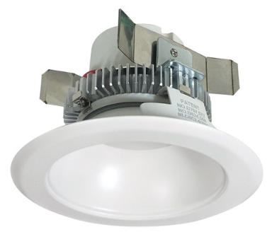 Nora Lighting NLCBC2-45140WW/10LE4EM 4" Cobalt Click LED Retrofit, Round Reflector, 1000lm / 12W, 4000K Color Temperature, White Reflector / White Flange Finish, 120V-277V input Triac / ELV / 0-10V dimming, Pre-Wired for Emergency