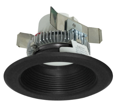 Nora Lighting NLCBC2-45227BB/10 4" Cobalt Click LED Retrofit, Round Baffle, 1000lm / 12W, 2700K Color Temperature, Black Baffle / Black Flange Finish