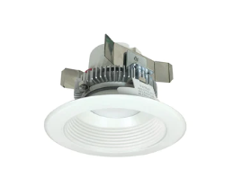 Nora Lighting NLCBC2-45227WW/ALE4 4" Cobalt Click LED Retrofit, Baffle, 750lm / 10W, 2700K, 120V-277V input; Triac / ELV / 0-10V dimming, White Baffle / White Flange