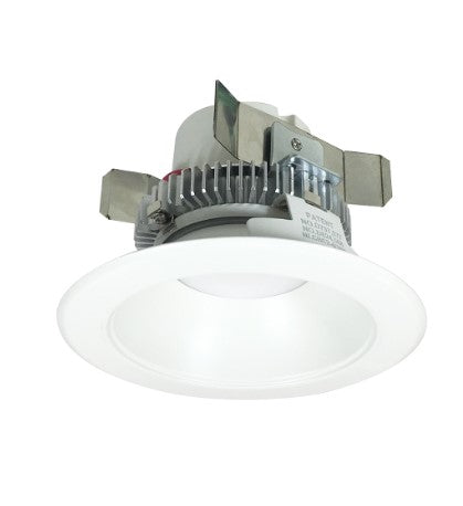 Nora Lighting NLCBC2-45230MPW/A 4 Inch Cobalt Click LED Retrofit, Baffle, 750lm / 10W, 3000K, Matte Powder White Baffle / Matte Powder White Flange
