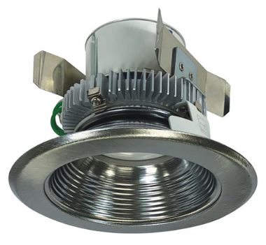 Nora Lighting NLCBC2-45235NN/A 4" Cobalt Click LED Retrofit, Round Baffle, 750lm / 10W, 3500K Color Temperature, Natural Metal Baffle / Flange Finish