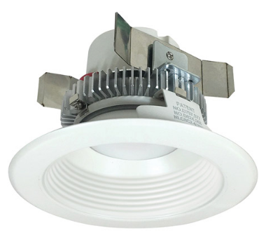 Nora Lighting NLCBC2-45235WW/ALE4 4" Cobalt Click LED Retrofit, Round Baffle, 750lm / 10W, 3500K Color Temperature, White Baffle / White Flange Finish, 120V-277V input Triac / ELV / 0-10V dimming