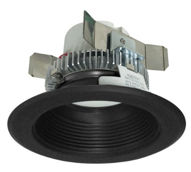Nora Lighting NLCBC2-45240BB/10LE4 4" Cobalt Click LED Retrofit, Round Baffle, 1000lm / 12W, 4000K Color Temperature, Black Baffle / Black Flange Finish, 120V-277V input Triac / ELV / 0-10V dimming