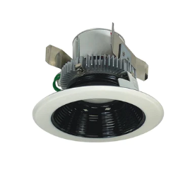 Nora Lighting NLCBC2-452CDBW/A 4" Cobalt Click LED Retrofit, Baffle, 750lm / 10W, Comfort Dim, Black Baffle / White Flange